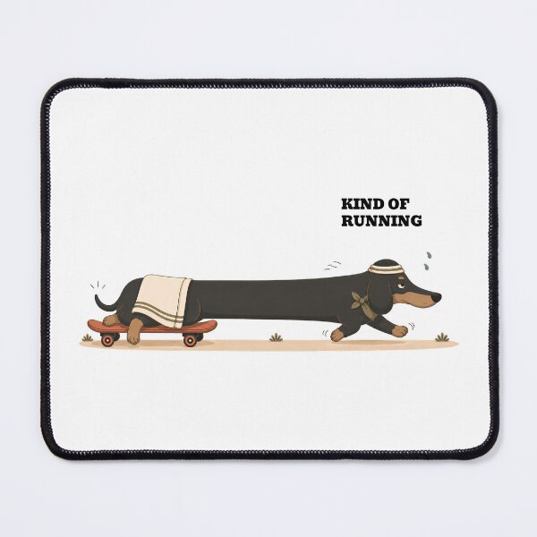 Item preview, Kind of Running Funny Dachshund Dog on Skateboard designed and sold by LazyPaw Design.