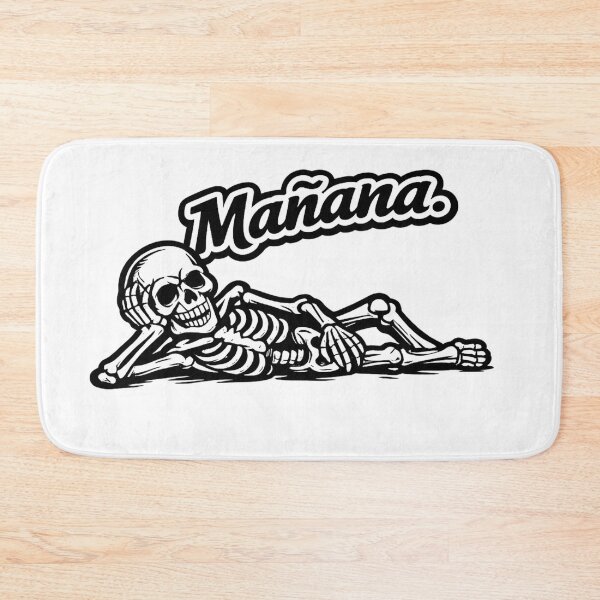 Item preview, Funny Relaxed Skeleton Sticker – "Mañana" Spanish Quote | Lazy Skeleton Meme | Procrastination Humor | designed and sold by SkeletonMood.