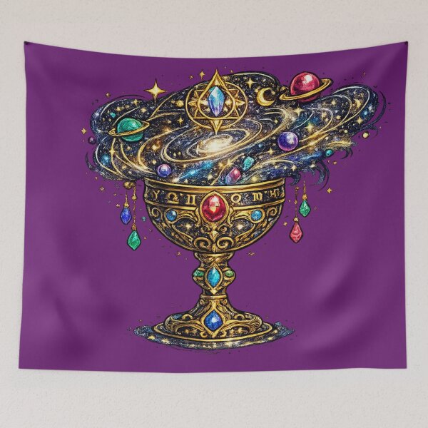 Item preview, Cosmic Zodiac Chalice | Celestial Galaxy Goblet | Astrology Fantasy Art designed and sold by irfanshikh.