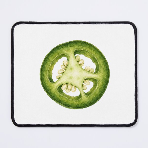 Item preview, Vintage Watercolor Jalapeño Slice | Botanical Pepper Illustration designed and sold by Ethereal-Rain.