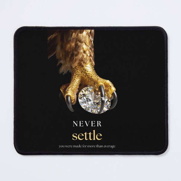 Item preview, Never Settle Eagle Diamond Motivation designed and sold by Hayir Design.