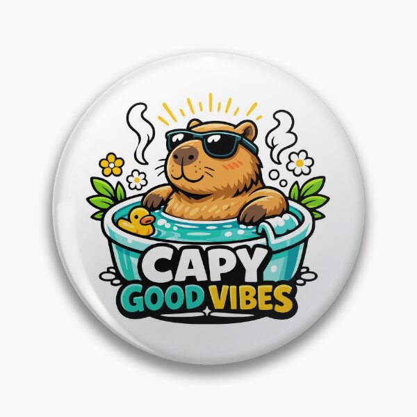 Item preview, Relaxed capybara and good vibes designed and sold by Imprearte.