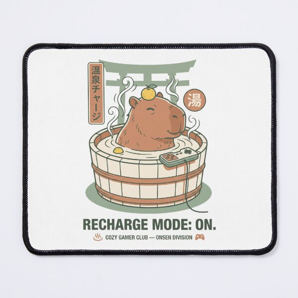 Item preview, Recharge Mode: On - Cute Capybara Onsen T-Shirt designed and sold by LoFizzy.