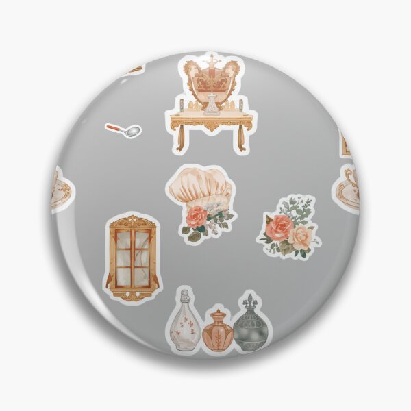 Item preview, Vintage Cottagecore Royal Kitchen Watercolor Floral Sticker Sheet designed and sold by Artemis & Woven Collective.
