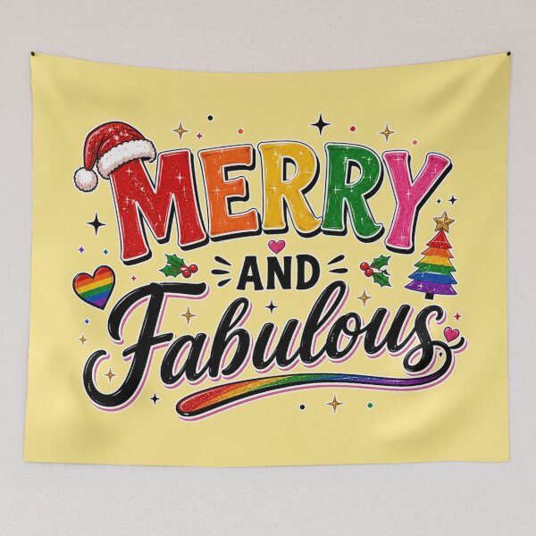 Item preview, Merry and Fabulous LGBTQ Christmas Shirt – Rainbow Pride Holiday Design designed and sold by TheStephanieRome.