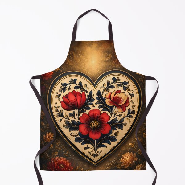 Item preview, Hearts 45 - Vintage Floral Heart Folk Art designed and sold by NikaNavi.