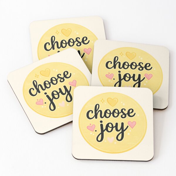 Item preview, Choose Joy Yellow Circle Sticker | Cute Hand Lettered Positive Quote | Minimalist Heart Aesthetic designed and sold by StickyDelights.