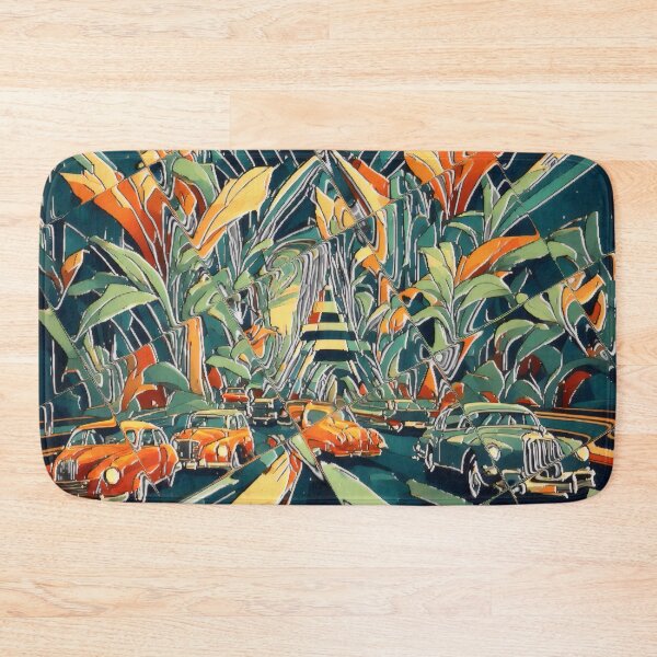 Item preview, Fractal Avenue Vintage Cars and Futuristic Trees designed and sold by GooGoblin.