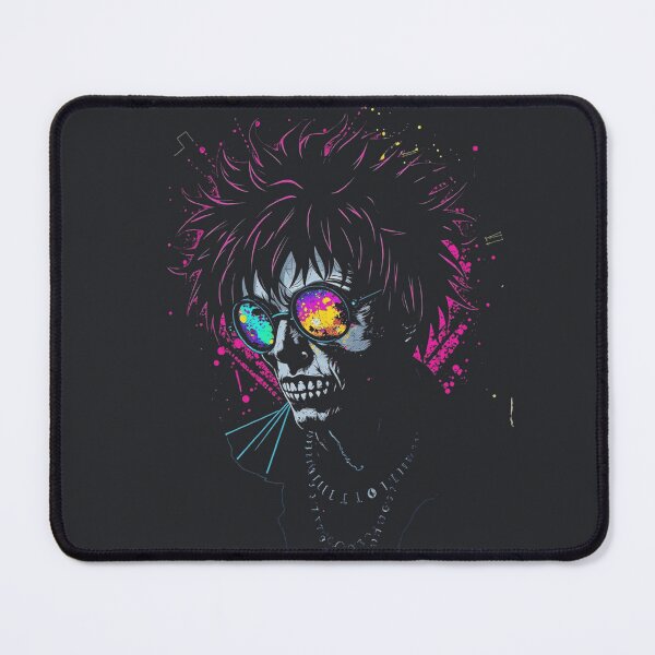 Item preview, Cyberpunk Neon Skull with Rainbow Sunglasses designed and sold by ERODED SELF.