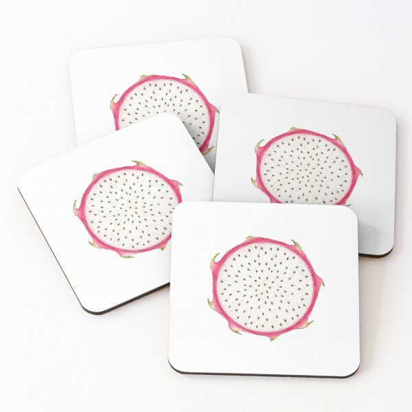 Item preview, Vintage Watercolor Dragon Fruit Slice | White Pitaya Botanical Illustration designed and sold by Ethereal-Rain.