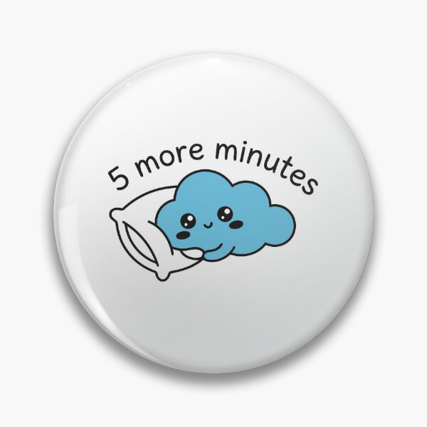 Item preview, 5 More Minutes Kawaii Sleeping Cloud designed and sold by GinColorist.