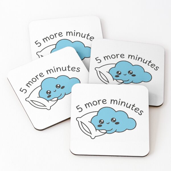 Item preview, 5 More Minutes Kawaii Sleeping Cloud designed and sold by GinColorist.