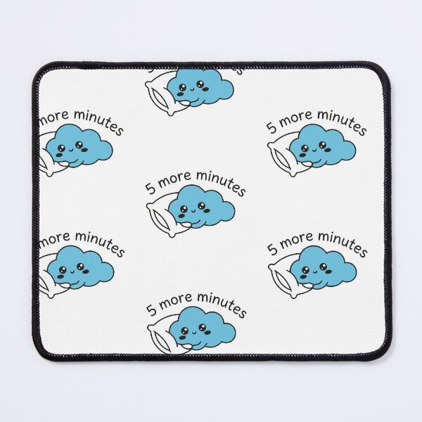 Item preview, 5 More Minutes Kawaii Sleeping Cloud designed and sold by GinColorist.