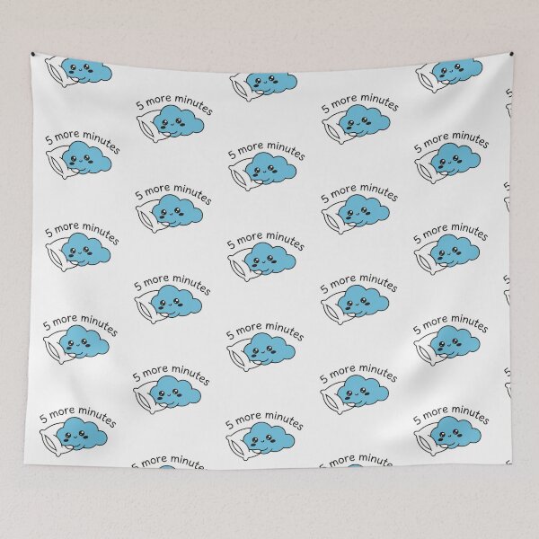 Item preview, 5 More Minutes Kawaii Sleeping Cloud designed and sold by GinColorist.