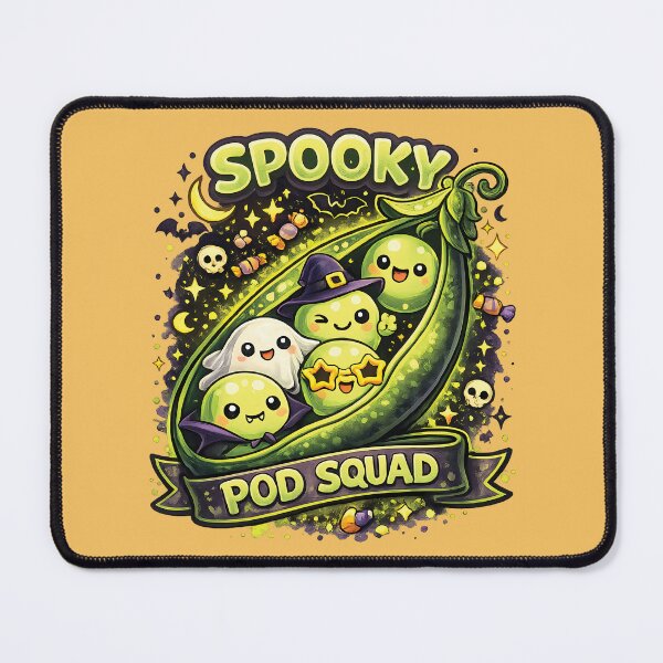 Item preview, Spooky Pod Squad - Cute Kawaii Halloween Peas designed and sold by Human Error Goods.