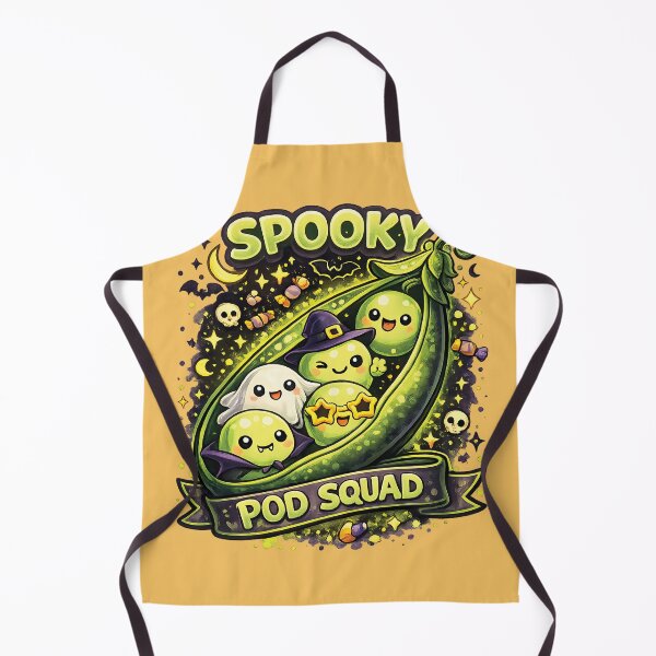 Item preview, Spooky Pod Squad - Cute Kawaii Halloween Peas designed and sold by Human Error Goods.