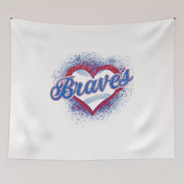 Item preview, Vintage Braves Script Heart Splashing Retro Sports Team Spirit designed and sold by RockTheFeal.