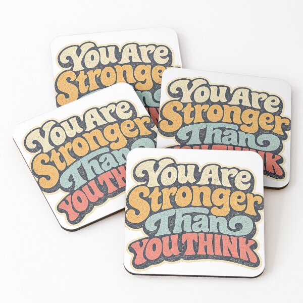 Item preview, You Are Stronger Than You Think Retro Motivational Graphic Tee designed and sold by TM DESIGNS AND MORE.