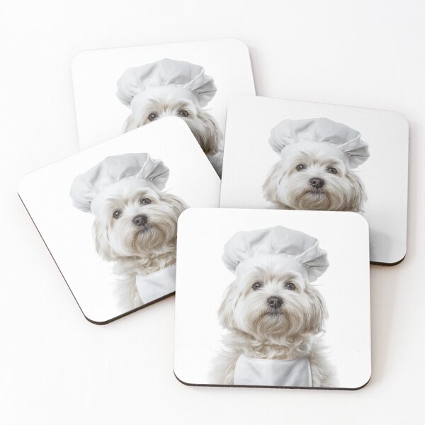 Item preview, Coton de Tulear Chef Dog Funny Cooking Apron Hat Cute Pet Portrait designed and sold by LazyOwlStore.