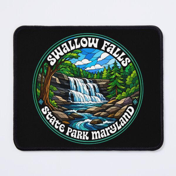 Item preview, Swallow Falls State Park Maryland Stained Glass Travel designed and sold by TomFrontierArt.