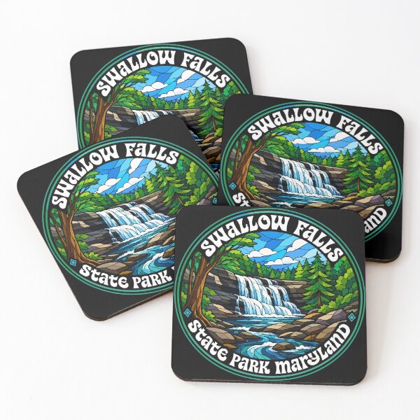 Item preview, Swallow Falls State Park Maryland Stained Glass Travel designed and sold by TomFrontierArt.