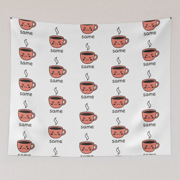 Item preview, Same Kawaii Sad Coffee Cup designed and sold by GinColorist.