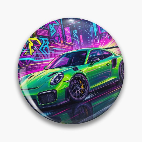 Item preview, Green Widebody Track Weapon Neon Night Cyberpunk Racing Schematic designed and sold by RevUpDesign.