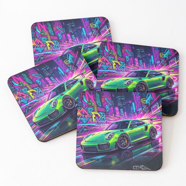 Item preview, Green Widebody Track Weapon Neon Night Cyberpunk Racing Schematic designed and sold by RevUpDesign.