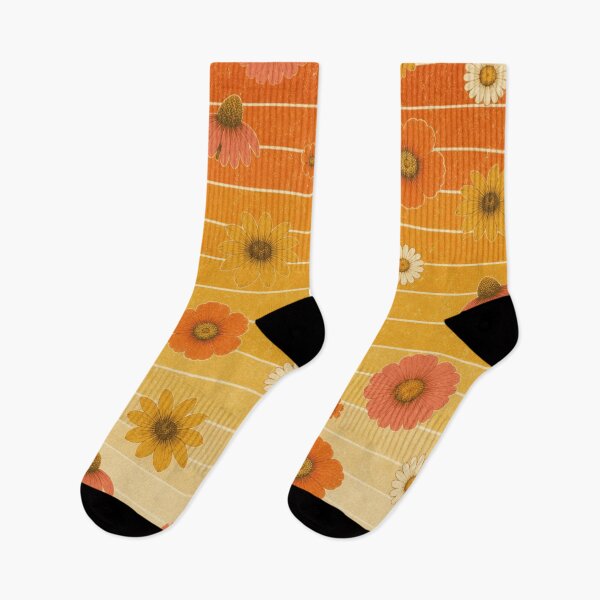 Item preview, 1970's Vintage Floral Design with Sunrise designed and sold by cbfineart.