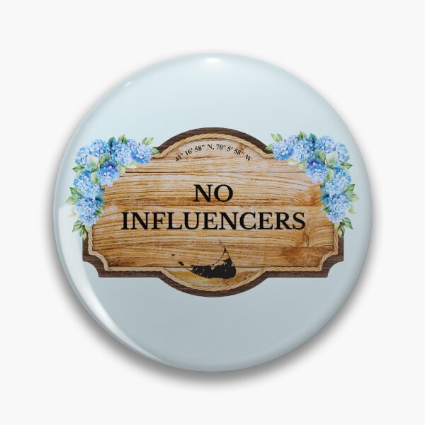 Item preview, Nantucket Island No Influencers Hydrangea Sign designed and sold by Coastal Joy.