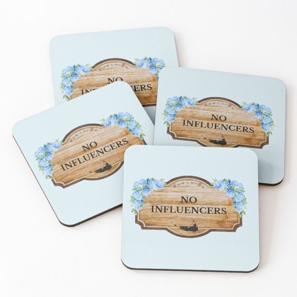 Item preview, Nantucket Island No Influencers Hydrangea Sign designed and sold by Coastal Joy.