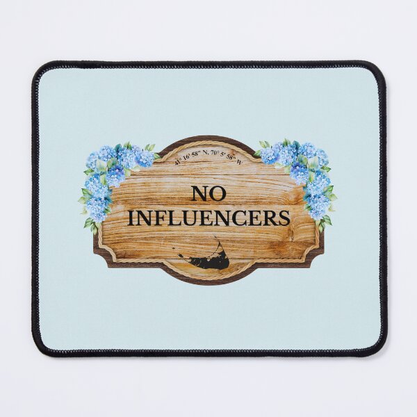 Item preview, Nantucket Island No Influencers Hydrangea Sign designed and sold by Coastal Joy.