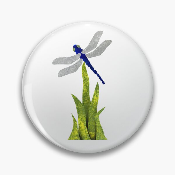 Item preview, Cobalt Glass Dragonfly and Fabric Grass designed and sold by PeacePictured.