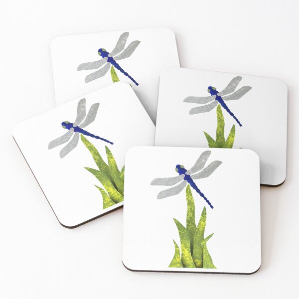 Item preview, Cobalt Glass Dragonfly and Fabric Grass designed and sold by PeacePictured.