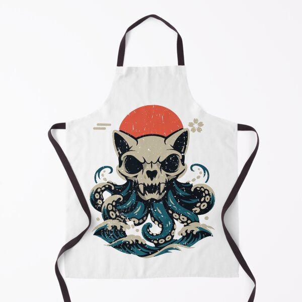 Item preview, Minimal Cat Skull Kraken and Japanese Red Sun designed and sold by crouchingpixel.