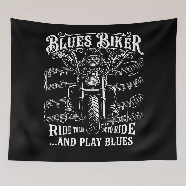 Item preview, Another Blues Biker - Ride to Live, Live to Ride and play Blues designed and sold by TomVtX.