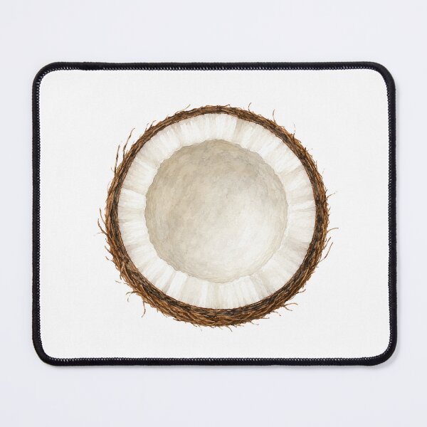 Item preview, Vintage Watercolor Coconut Half | Botanical Tropical Fruit Illustration designed and sold by Ethereal-Rain.