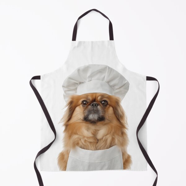 Item preview, Pekingese Chef Dog Funny Cooking Apron Hat Cute Pet Portrait designed and sold by LazyOwlStore.