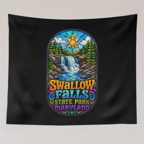 Item preview, Swallow Falls State Park Stained Glass Art designed and sold by TomFrontierArt.