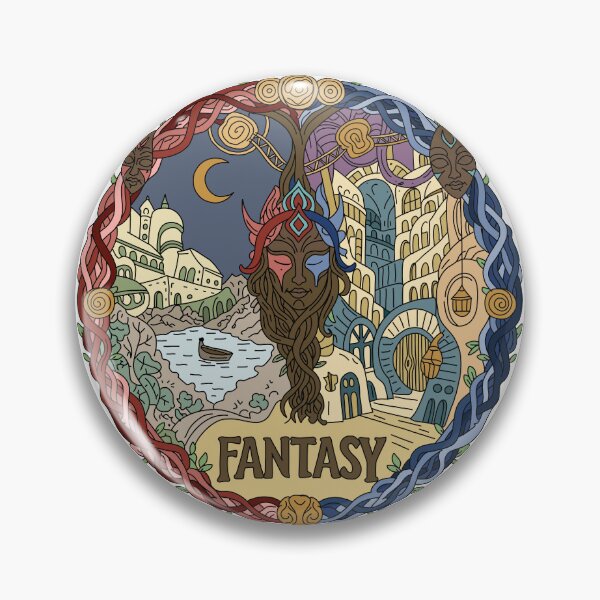 Item preview, Fantasy Themed Area Logo Illustration - Phantasialand Winja's Land (Theme Park Fan Art Design) designed and sold by FoolishDreamers.