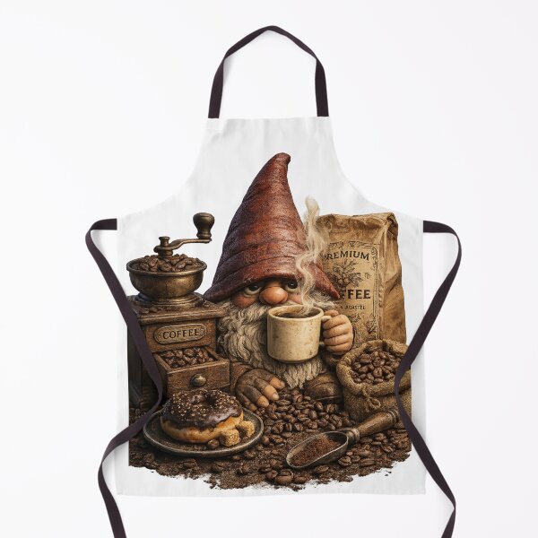 Item preview, Coffee Gnome – Funny Vintage Gnome for Coffee Lovers designed and sold by unicatello.