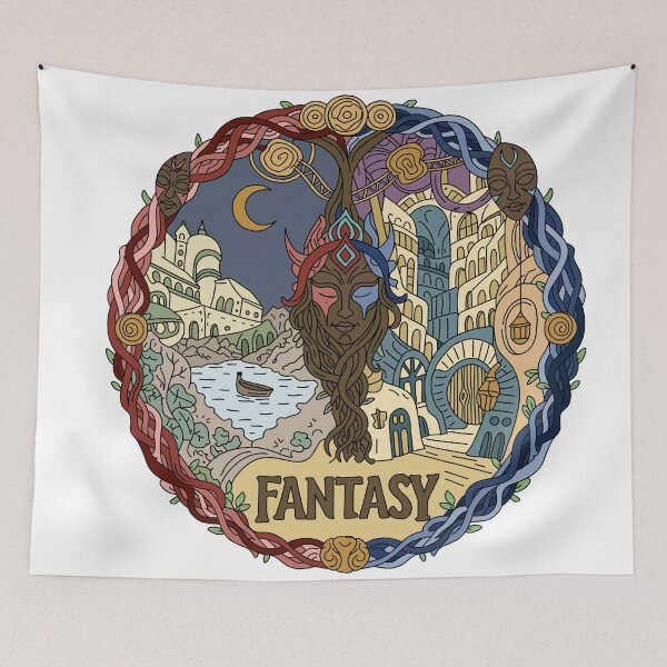 Item preview, Fantasy Themed Area Logo Illustration - Phantasialand Winja's Land (Theme Park Fan Art Design) designed and sold by FoolishDreamers.