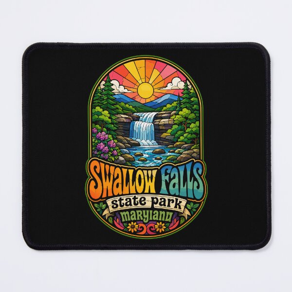 Item preview, Swallow Falls State Park Stained Glass designed and sold by TomFrontierArt.
