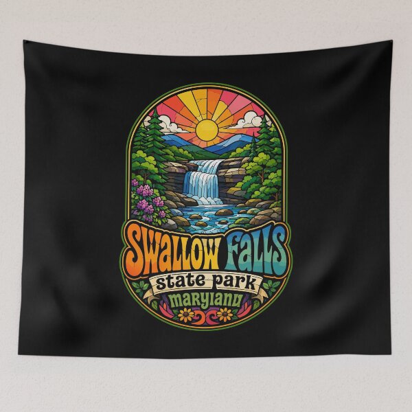 Item preview, Swallow Falls State Park Stained Glass designed and sold by TomFrontierArt.