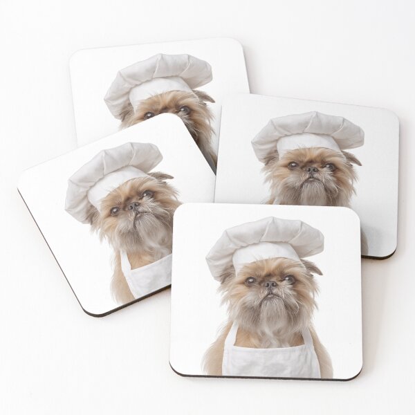 Item preview, Brussels Griffon Chef Dog Funny Cooking Apron Hat Cute Pet Portrait designed and sold by LazyOwlStore.