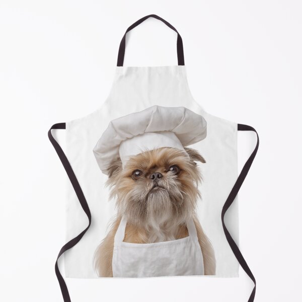 Item preview, Brussels Griffon Chef Dog Funny Cooking Apron Hat Cute Pet Portrait designed and sold by LazyOwlStore.