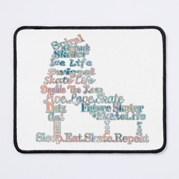 Item preview, Figure Skate- Skate Terms in Corals, Blues and White Fluid Paint Pour Design- Perfect for Figure Skating Gifts designed and sold by Purposely Designed.