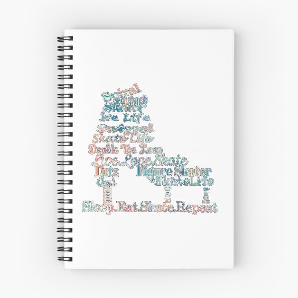 Item preview, Figure Skate- Skate Terms in Corals, Blues and White  Fluid Paint Pour Design- Perfect for Figure Skating Gifts designed and sold by Purposely Designed.