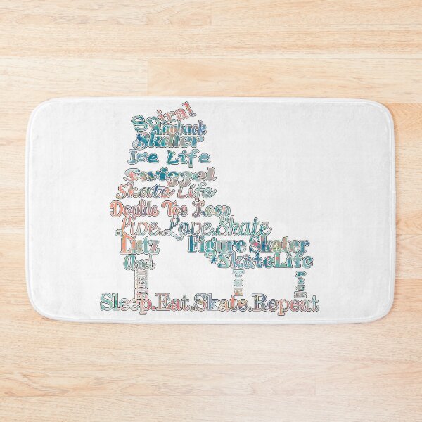 Item preview, Figure Skate- Skate Terms in Corals, Blues and White  Fluid Paint Pour Design- Perfect for Figure Skating Gifts designed and sold by Purposely Designed.