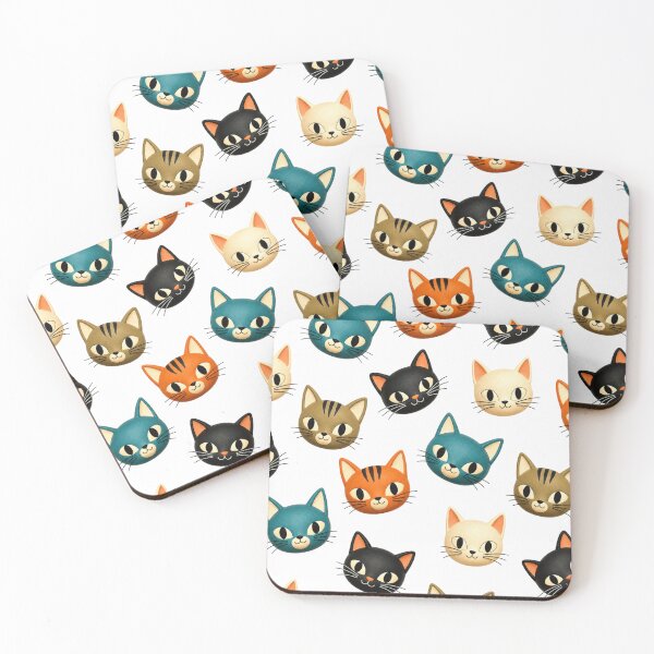 Item preview, A basket of mid century modern kittens designed and sold by cbfineart.